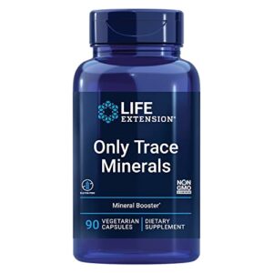 life extension only trace minerals – a daily dose of zinc, chromium, boron, vanadyl sulfate & more – for healthy immune function & well-being -non-gmo, gluten-free – 90 vegetarian capsules