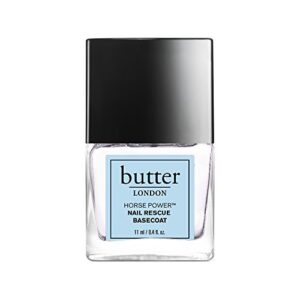 butter london horse power nail rescue basecoat, helps restore & rescue damaged nails, helps promote nail growth & prevent staining, cruelty & gluten free