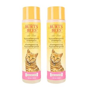 burt’s bees for cats hypoallergenic shampoo with shea butter & honey | moisturizing & nourishing cat shampoo | cruelty free, sulfate & paraben free, ph balanced for cats – made in usa, 10 oz – 2 pack