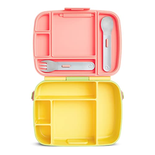 Munchkin® Lunch™ Bento Box for Kids, Includes Utensils, Yellow