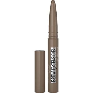 maybelline brow extensions fiber pomade crayon eyebrow makeup, soft brown, 1 count
