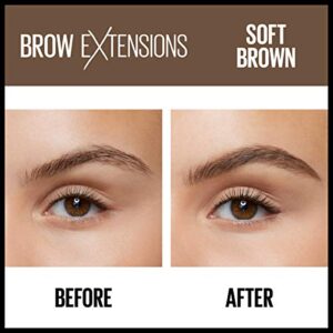 Maybelline Brow Extensions Fiber Pomade Crayon Eyebrow Makeup, Soft Brown, 1 Count