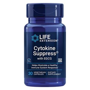 life extension cytokine suppress with egcg – inflammation management supplement – for immune system response – non-gmo, gluten-free – 30 vegetarian capsules