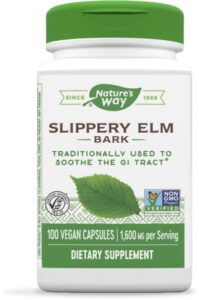 nature’s way slippery elm bark, traditional support to soothe gi tract*, 100 vegan capsules