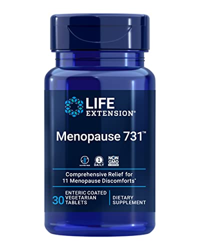 Life Extension Menopause 731 - Natural Supplement for Women Health - Menopause Relief Support Including Hot Flashes, Night Sweats & Mood Swings - Gluten Free, Non-GMO, Vegetarian - 30 Tablet