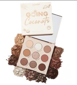 colourpop ”going coconuts” shadow palette – 9 pan eyeshadow palette full size, no box, 0.03 ounce
