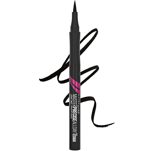 Maybelline Eyestudio Master Precise All Day Waterproof Liquid Eyeliner Makeup, Matte Black, 1 Count