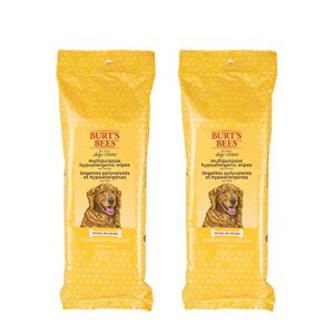 Burt's Bees for Dogs Natural Multipurpose Dog Grooming Wipes | Puppy & Dog Wipes for All Purpose Cleaning | pH Balanced for Dogs - Made in USA, 50 Count Pet Wipes - 2 Pack