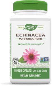 nature’s way echinacea purpurea herb, 1,200 mg per serving, 180 vcaps