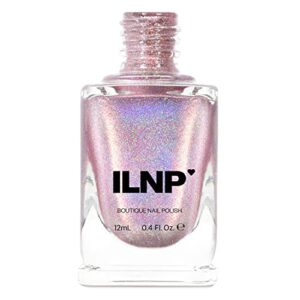 ilnp morning rays – mauve pink holographic shimmer nail polish