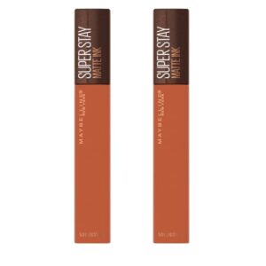 maybelline york pack of 2 superstay matte ink liquid lipstick, caramel collector # 265, 0.17 fl oz (pack of 2)