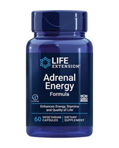 life extension adrenal energy formula – stress management supplements with ashwagandha, cordyceps, holy basil & bacopa for homeostasis support – gluten-free, non-gmo, vegetarian – 60 capsules