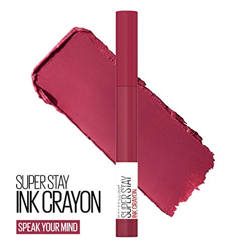 Maybelline SuperStay Ink Crayon Matte Longwear Lipstick With Built-in Sharpener, Speak Your Mind, 0.04 Ounce