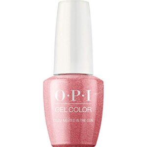 opi gelcolor, cozu-melted in the sun, pink gel nail polish, 0.5 fl oz