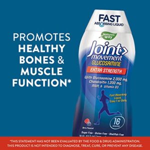 Nature's Way Joint Movement Glucosamine Fast Absorbing Liquid, 16 Day Supply, 16 Oz, Berry Flavor