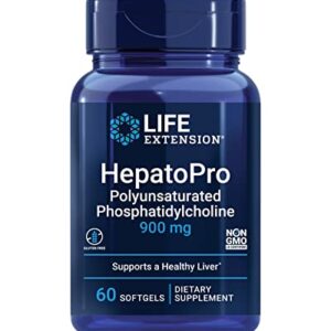 Life Extension HepatoPro Polyunsaturated Phosphatidylcholine - Phosphatidylcholine PPC Supplement for Liver Health Support and Detox – Non-GMO, Gluten-Free – 60 Softgels
