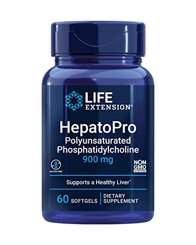 Life Extension HepatoPro Polyunsaturated Phosphatidylcholine - Phosphatidylcholine PPC Supplement for Liver Health Support and Detox – Non-GMO, Gluten-Free – 60 Softgels