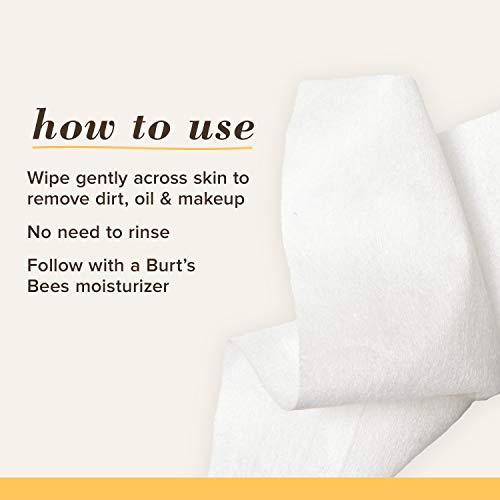 Burt's Bees, 3 in Facial Cleanser Towelettes and Makeup Remover Wipes and Made Repurposed Cotton, Micellar with Coconut & Lotus Water, 30 Count (Pack of 2)