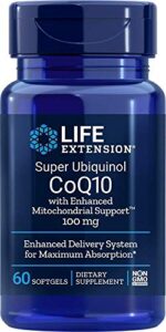 life extension super ubiquinol coq10 with enhanced mitochondrial support, 60 count (pack of 2)