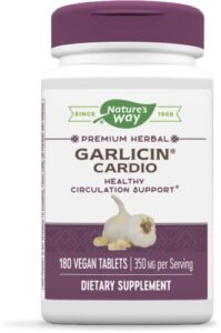 nature’s way garlicin cardio smartrelease garlic, healthy circulation support*, 180 vegan tablets