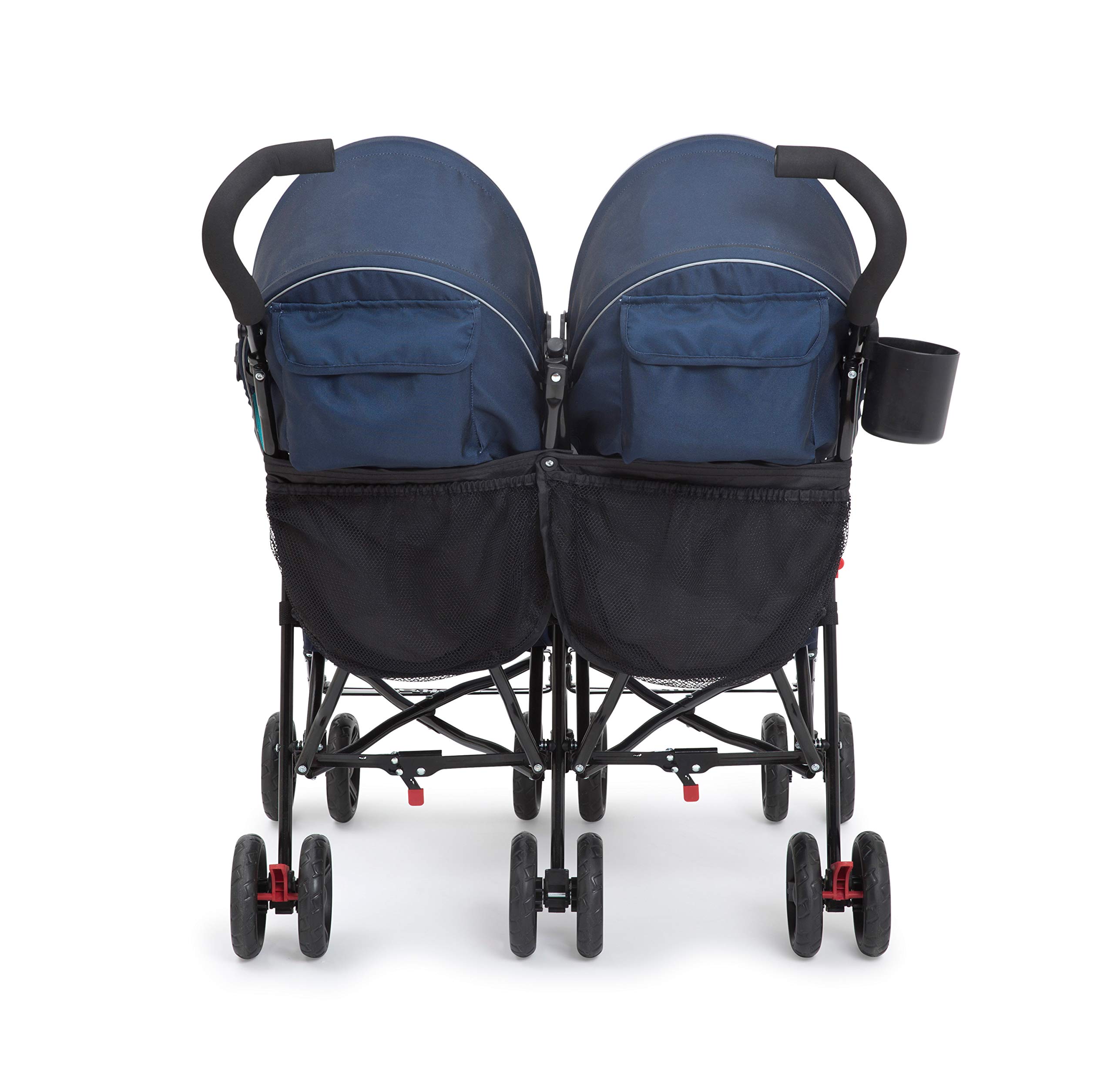 Delta Children LX Side by Side Stroller - with Recline, Storage & Compact Fold, Night Sky