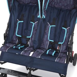 Delta Children LX Side by Side Stroller - with Recline, Storage & Compact Fold, Night Sky