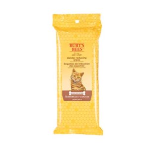 burt’s bees for cats natural dander reducing wipes | kitten and cat wipes for grooming, 50 count | cruelty free, sulfate & paraben free, ph balanced for cats – made in the usa