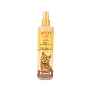 burt’s bees for cats natural dander reducing spray with soothing colloidal oat flour & aloe vera | cruelty free, sulfate & paraben free, ph balanced for cats – made in usa, 10 oz bottle