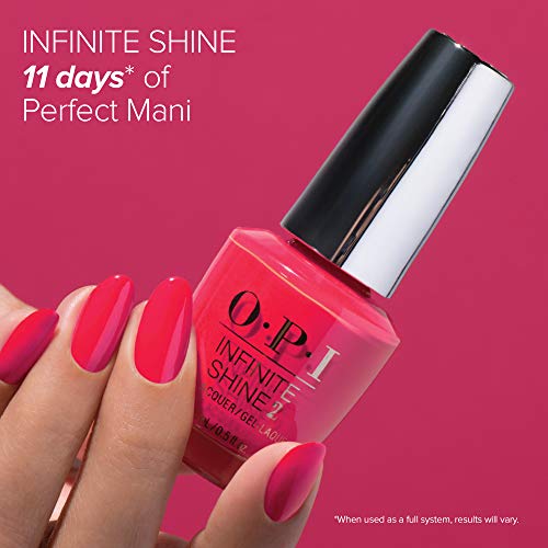 OPI Infinite Shine 2 Long-Wear Lacquer, Unequivocally Crimson, Red Long-Lasting Nail Polish, 0.5 fl oz