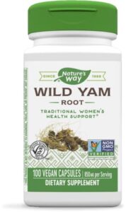 nature’s way wild yam root, traditional women’s health and gastrointestinal support*, 850 mg per serving, 100 vegan capsules