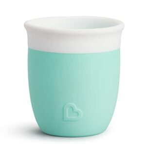 munchkin® c’est silicone! open training cup for babies and toddlers 4 months+, 2 ounce, mint