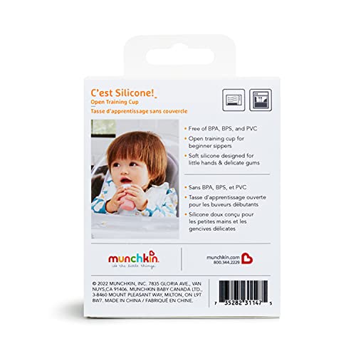 Munchkin® C’est Silicone! Open Training Cup for Babies and Toddlers 4 Months+, 2 Ounce, Mint