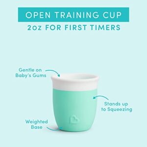 Munchkin® C’est Silicone! Open Training Cup for Babies and Toddlers 4 Months+, 2 Ounce, Mint