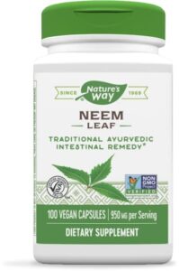 nature’s way premium herbal neem leaf, 950 mg per serving, 100 vcaps