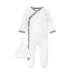 burt’s bees baby baby boys romper jumpsuit, 100% organic cotton one-piece coverall and toddler footie, dottie bee, 3-6 months us