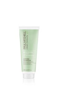 paul mitchell clean beauty anti-frizz conditioner, ultra-rich formula, improves elasticity, for textured, frizz-prone hair, 8.5 fl. oz.