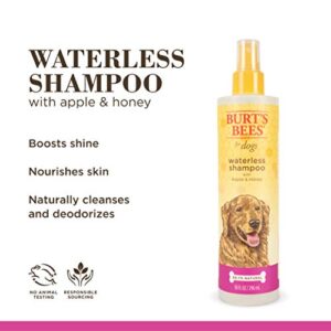 Burt's Bees for Dogs Natural Waterless Shampoo Spray with Apple and Honey | Dry Dog Shampoo for All Dogs and Puppies | Cruelty, Sulfate & Paraben Free, pH Balanced for Dogs - Made in USA, 10 Ounces