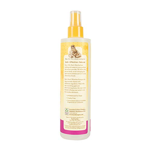 Burt's Bees for Dogs Natural Waterless Shampoo Spray with Apple and Honey | Dry Dog Shampoo for All Dogs and Puppies | Cruelty, Sulfate & Paraben Free, pH Balanced for Dogs - Made in USA, 10 Ounces