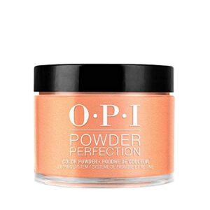 opi powder perfection, crawfishin’ for a compliment, orange dipping powder, new orleans collection, 1.5 oz