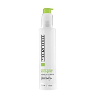 paul mitchell super skinny relaxing balm, lightweight formula, smoothes texture, for frizzy hair