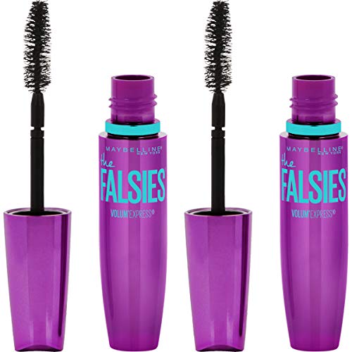 Maybelline Volum' Express the Falsies Volumizing, Washable Mascara, Blackest Black, 2 Count