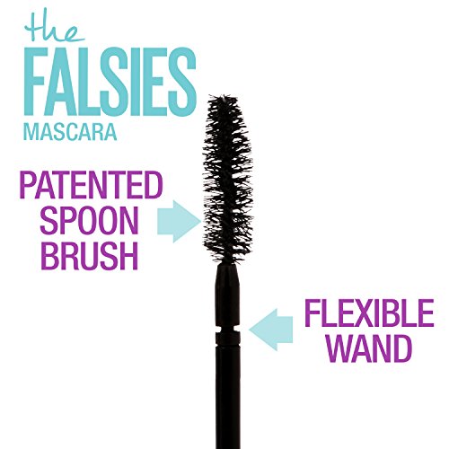 Maybelline Volum' Express the Falsies Volumizing, Washable Mascara, Blackest Black, 2 Count