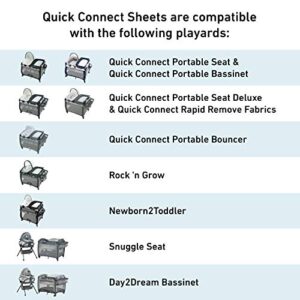 Graco Quick Connect Waterproof Playard Sheets, Aqua