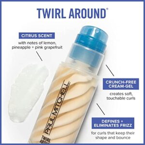 Paul Mitchell Twirl Around Styling Cream-Gel, Defines Curls, Eliminates Frizz, For Curly Hair, 5.1 fl. oz.