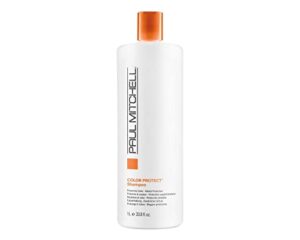 paul mitchell color protect shampoo, adds protection, for color-treated hair, 33.8 fl. oz.