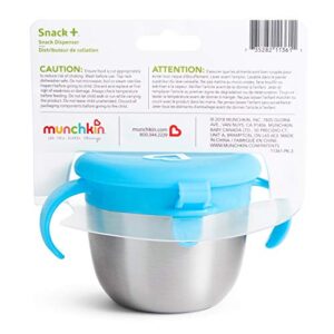 Munchkin® Snack+™ Stainless Steel Snack Catcher with Lid, 9 Ounce, Blue, 1 Pack