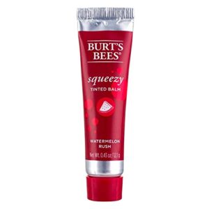 burt’s bees 100% natural origin squeezy tinted lip balm, watermelon rush, 0.43 ounce squeeze tube