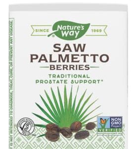 Nature's Way Saw Palmetto Berries; 585 mg; Non-GMO Project Verified; TRU-ID Certified; 180 Vcaps