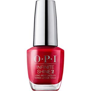 opi infinite shine 2 long-wear lacquer, the thrill of brazil, red long-lasting nail polish, 0.5 fl oz