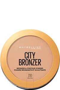 maybelline new york city bronzer powder makeup and contour, 200, 0.32 oz